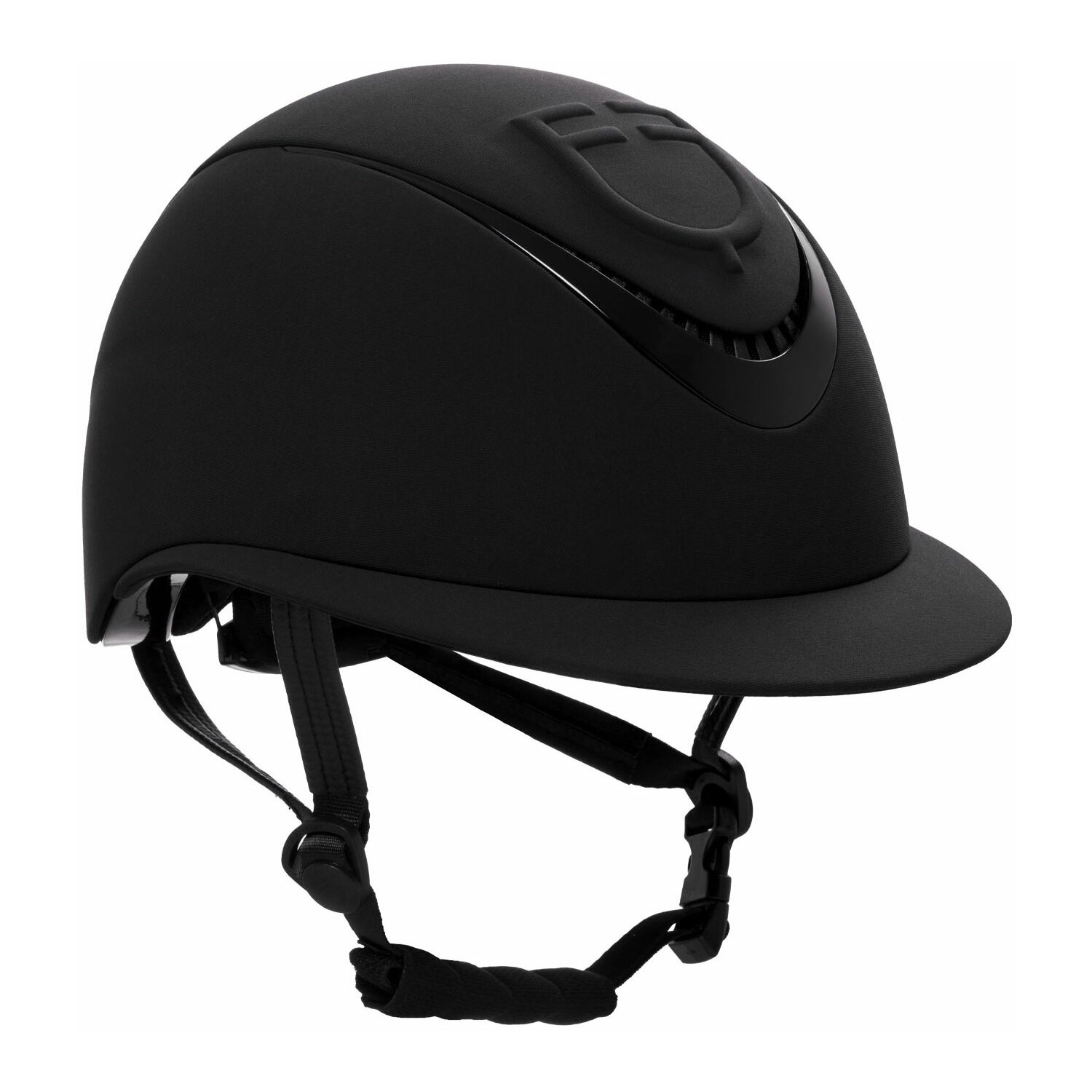 EQUESTRO Reithelm Meteor Wide Visor, für Kinder und Erwachsene  - black