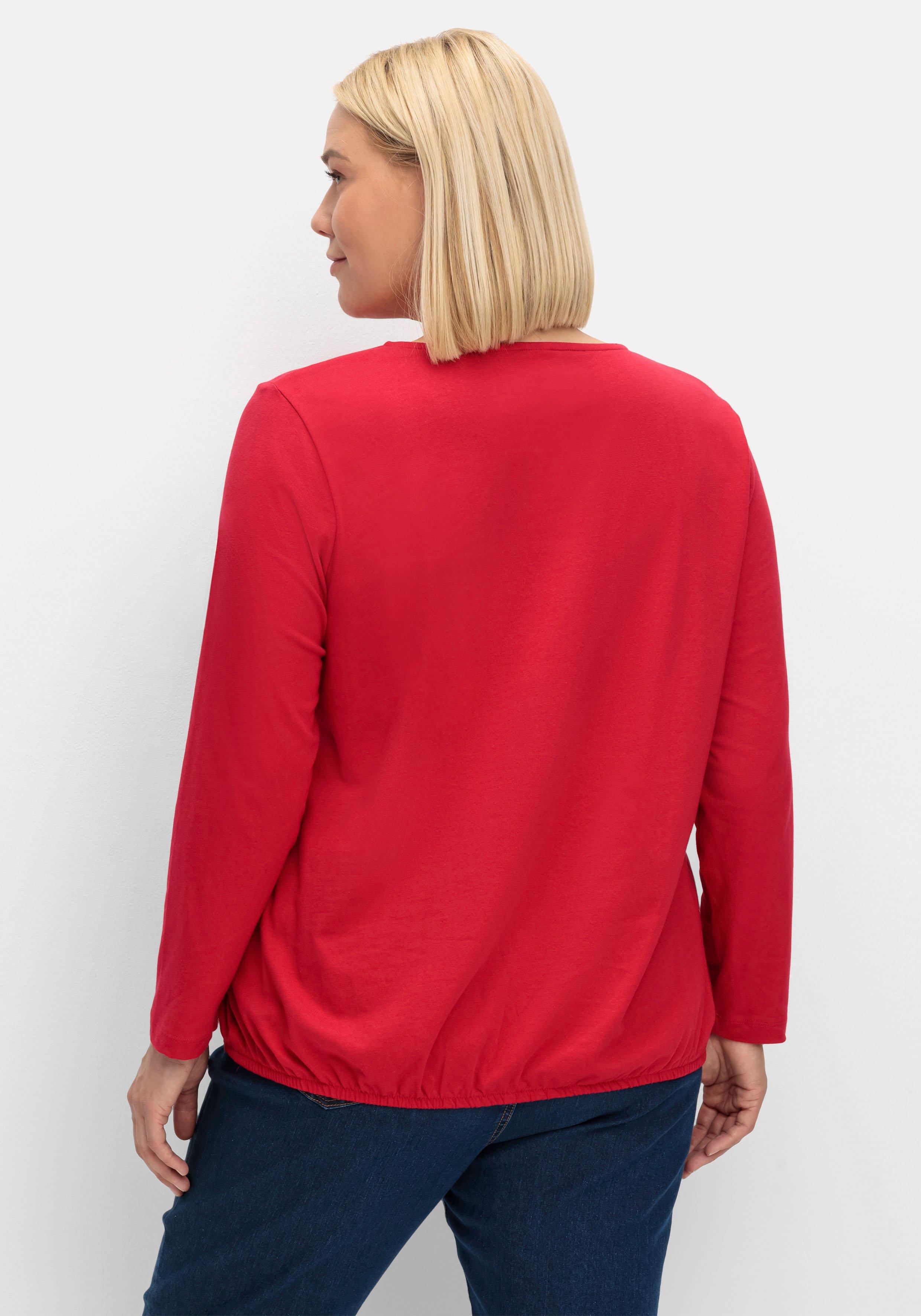 Langarmshirt mit Gummizug am Saum