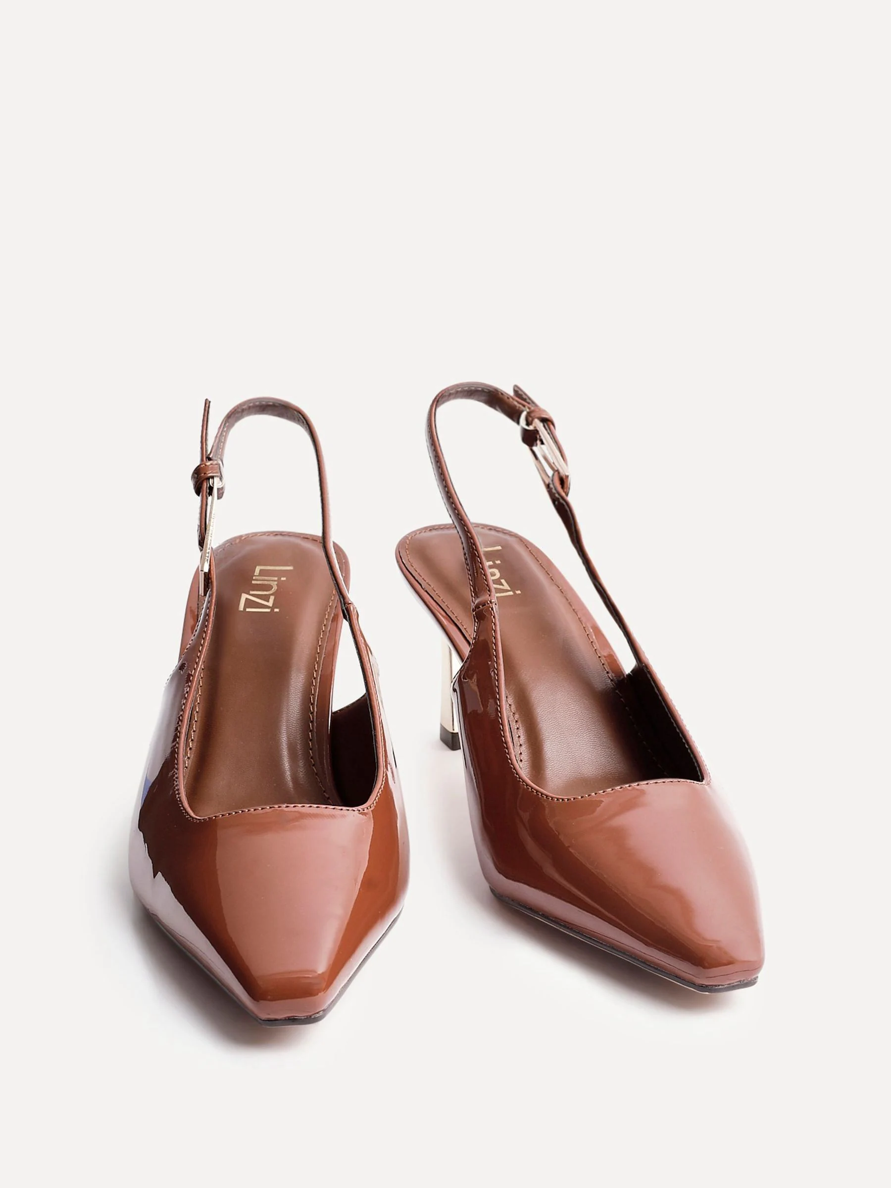 Linzi Avani Courts With Chrome Stiletto Heels