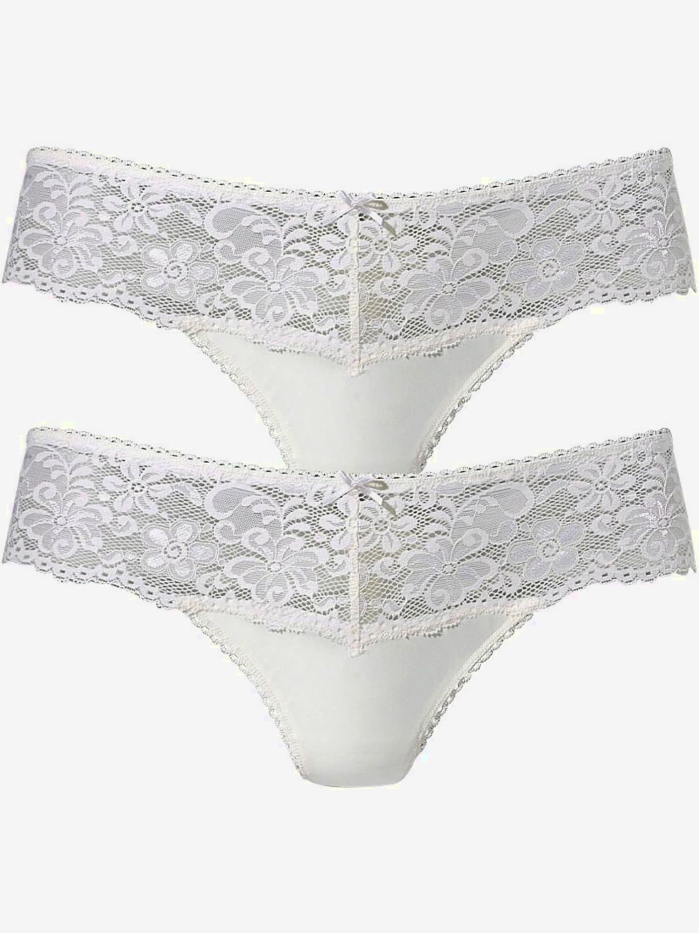 Beau string avec large ceinture de dentelle nuance