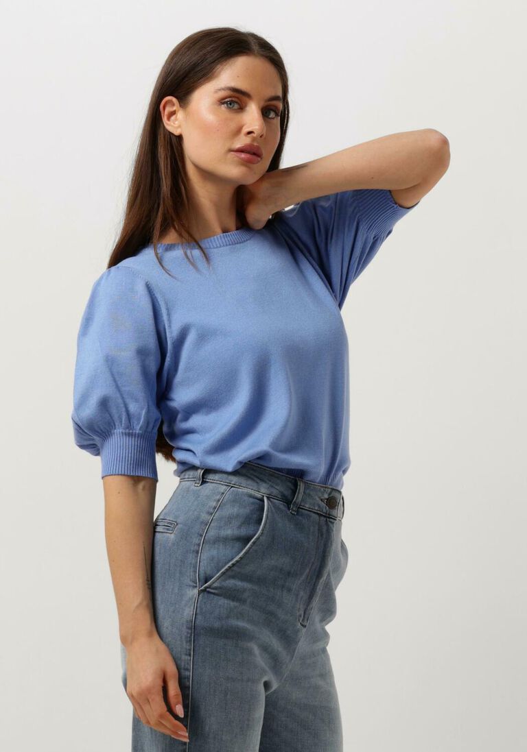 MINUS lichtblauwe minus top liva knit tee