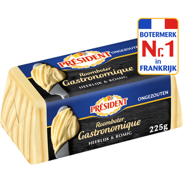 Président Roomboter Ongezouten 225 g