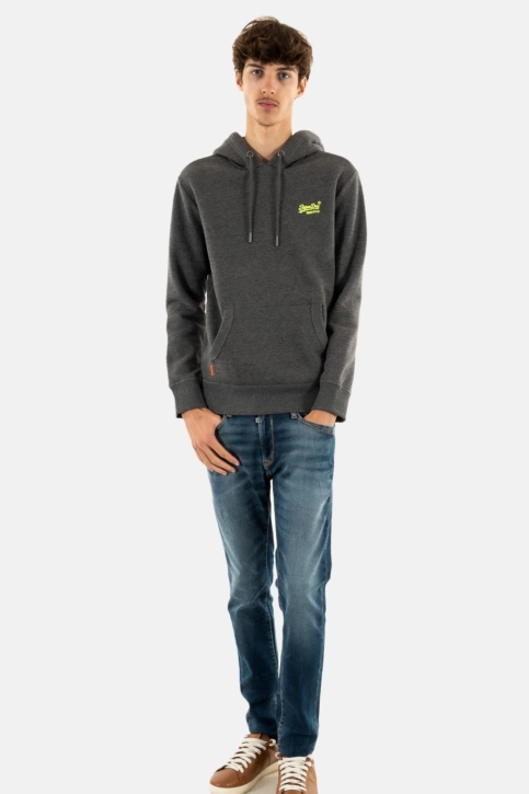 Sweat superdry essential logo qz9 carbon grey marl