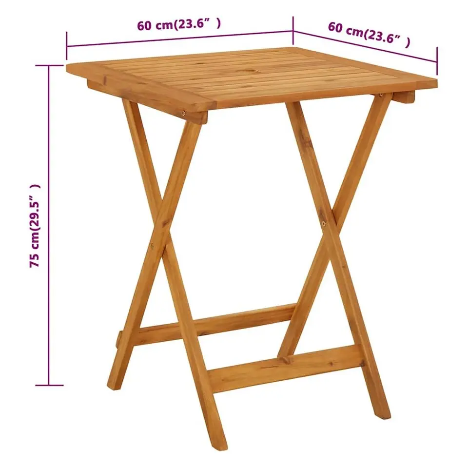 vidaXL - Tuintafel - Bruin - Acaciahout