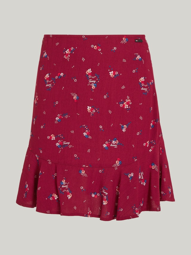 Tommy Jeans Minirock »TJW FLORAL TIERED MINI SKIRT« Webrock mit Blumenprint