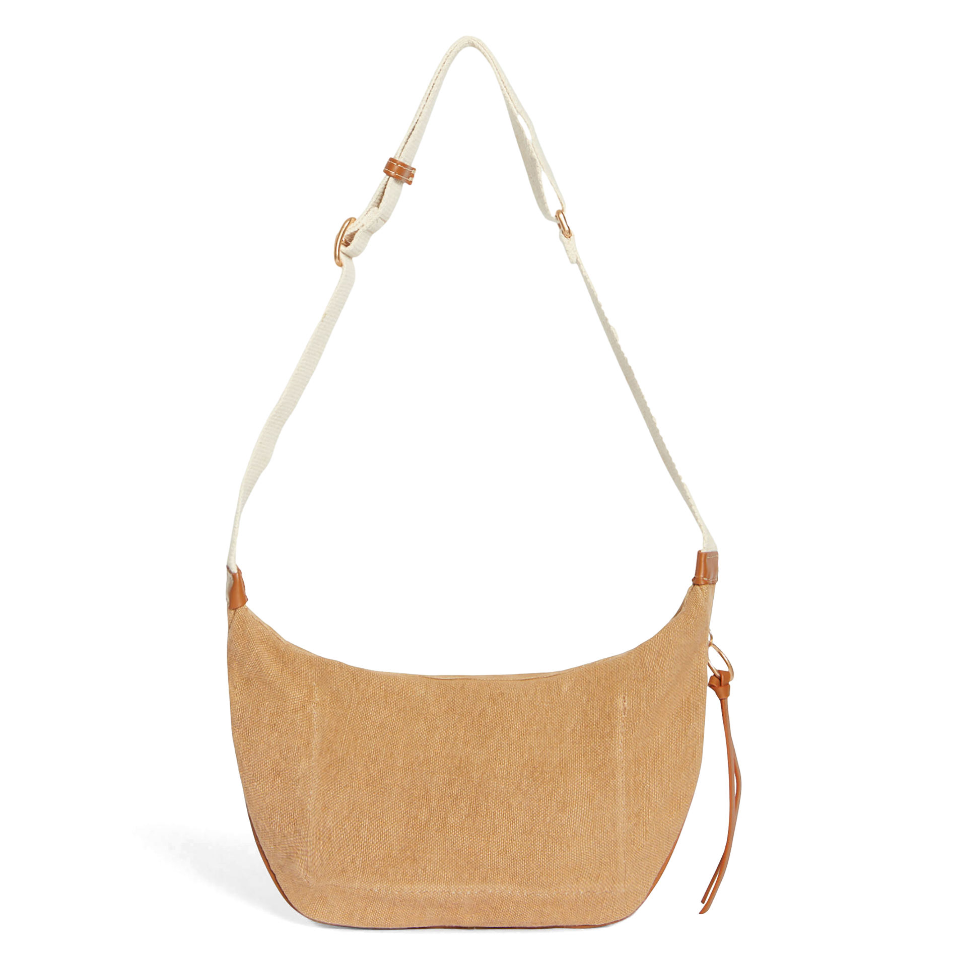 Sac banane en lin| Marron