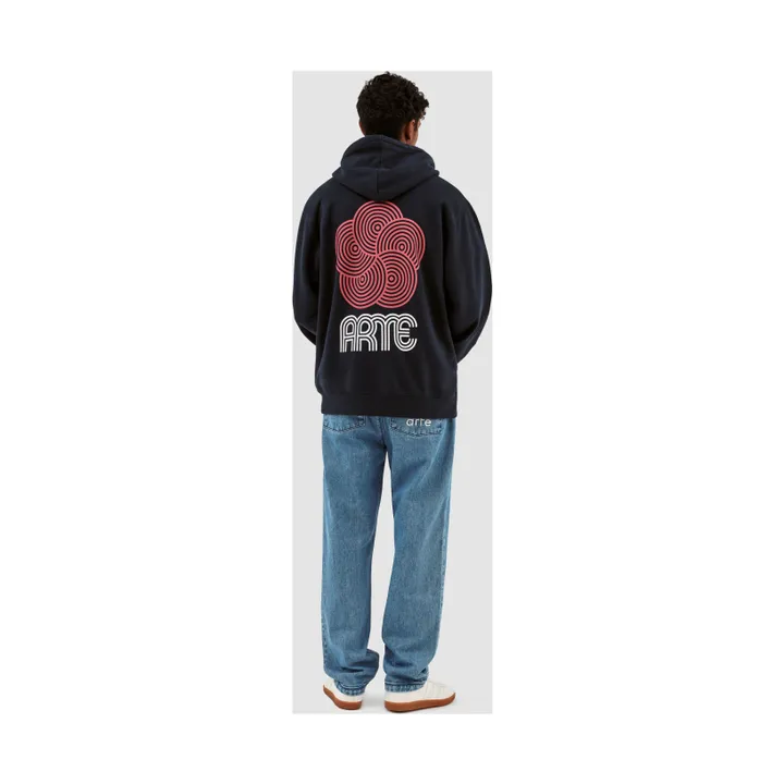 Arte Antwerp Hoodie Circle Flower | Bleu marine