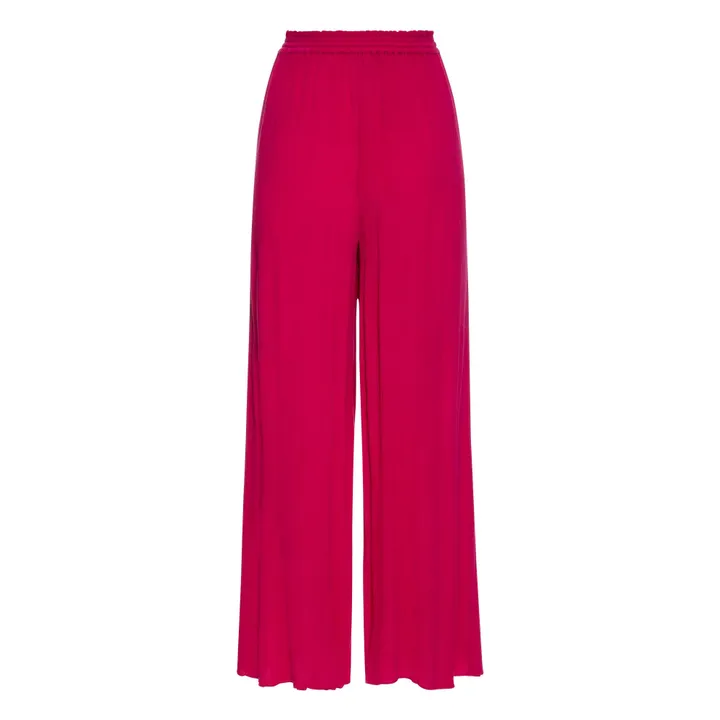 Alma Deia Pantalon Large en Viscose | Rose fuschia
