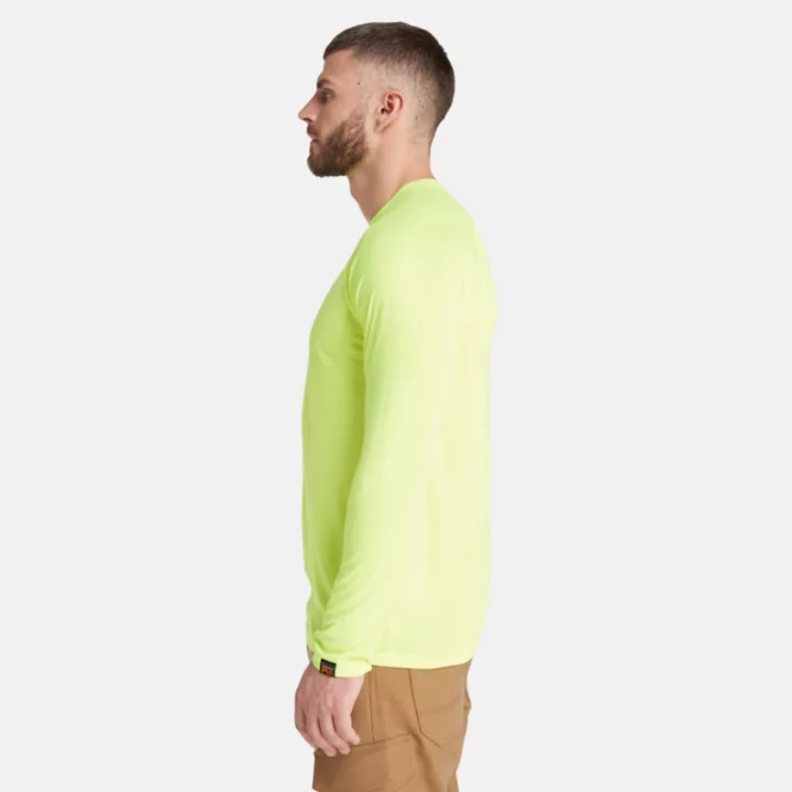 T-shirt à manches longues évacuant l'humidité Timberland PRO Good Sport pour homme en jaune