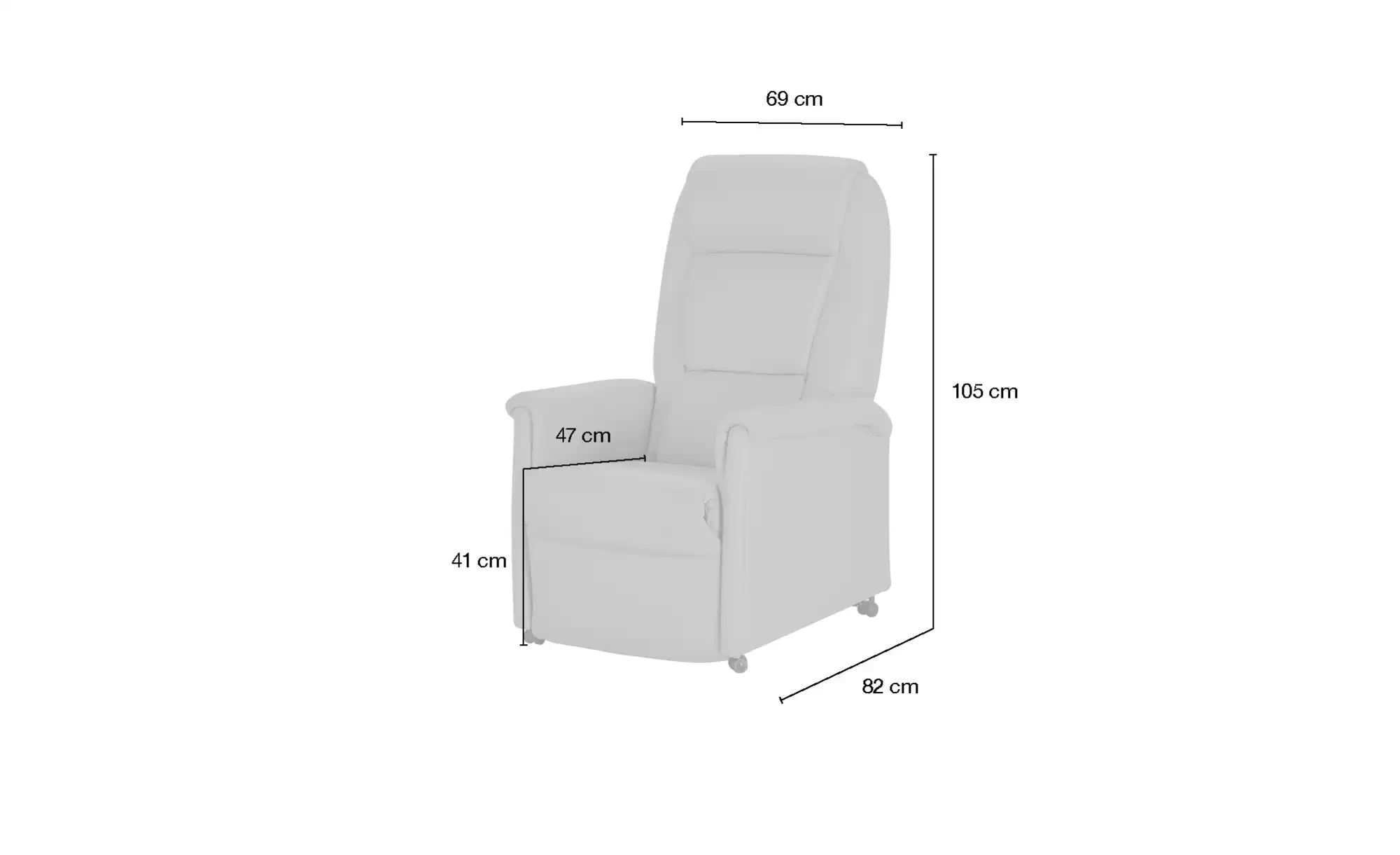 himolla Fernsehsessel Leder 9773