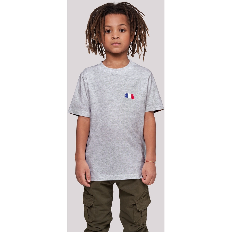 F4NT4STIC T-Shirt France Frankreich Flagge Fahne heather grey