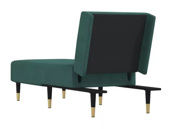 Prolenta Premium - Chaise longue vert foncé velours