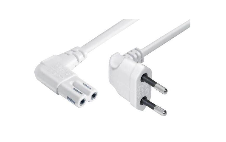 Netzkabel 10 m T26 - C7, abgewinkelt2-Pol Netzkabel