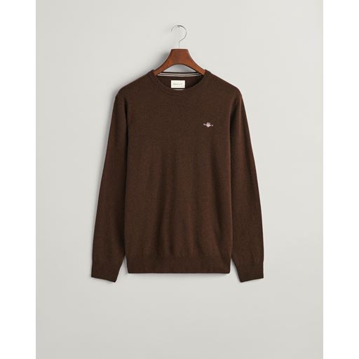 GANT Crewneck Sweater, Dark Brown Melange, S