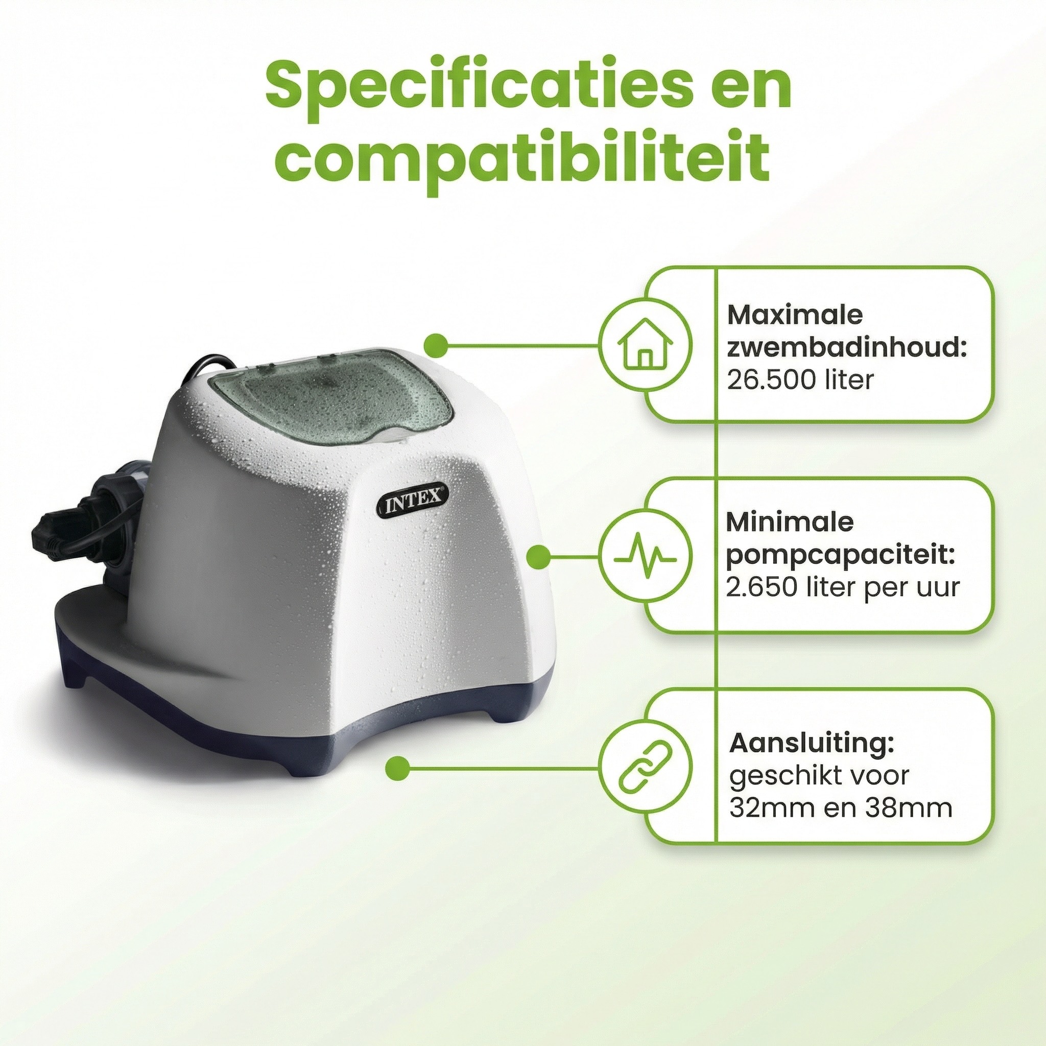 Intex QS500 zoutwatersysteem - 26500 liter