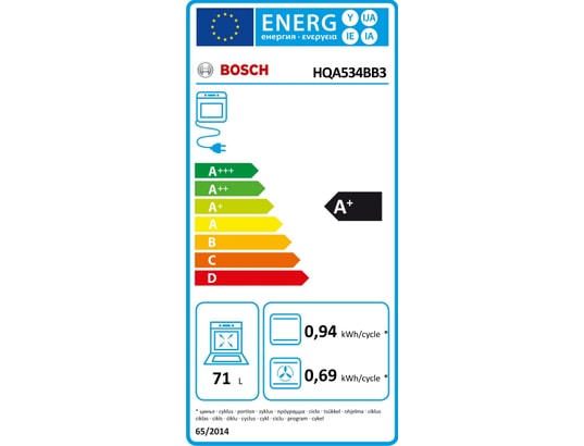 BOSCH - Four encastrable EcoClean HQA534BB3, Série 4, Ajout de vapeur