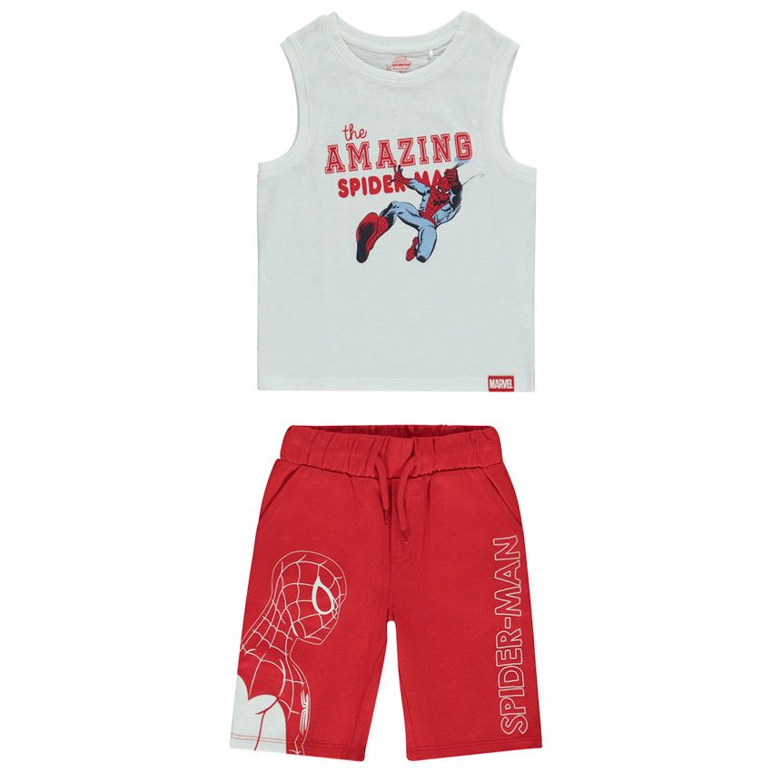 Ensemble 2 pièces prints Spider-Man Marvel pour garçon - Blanc
