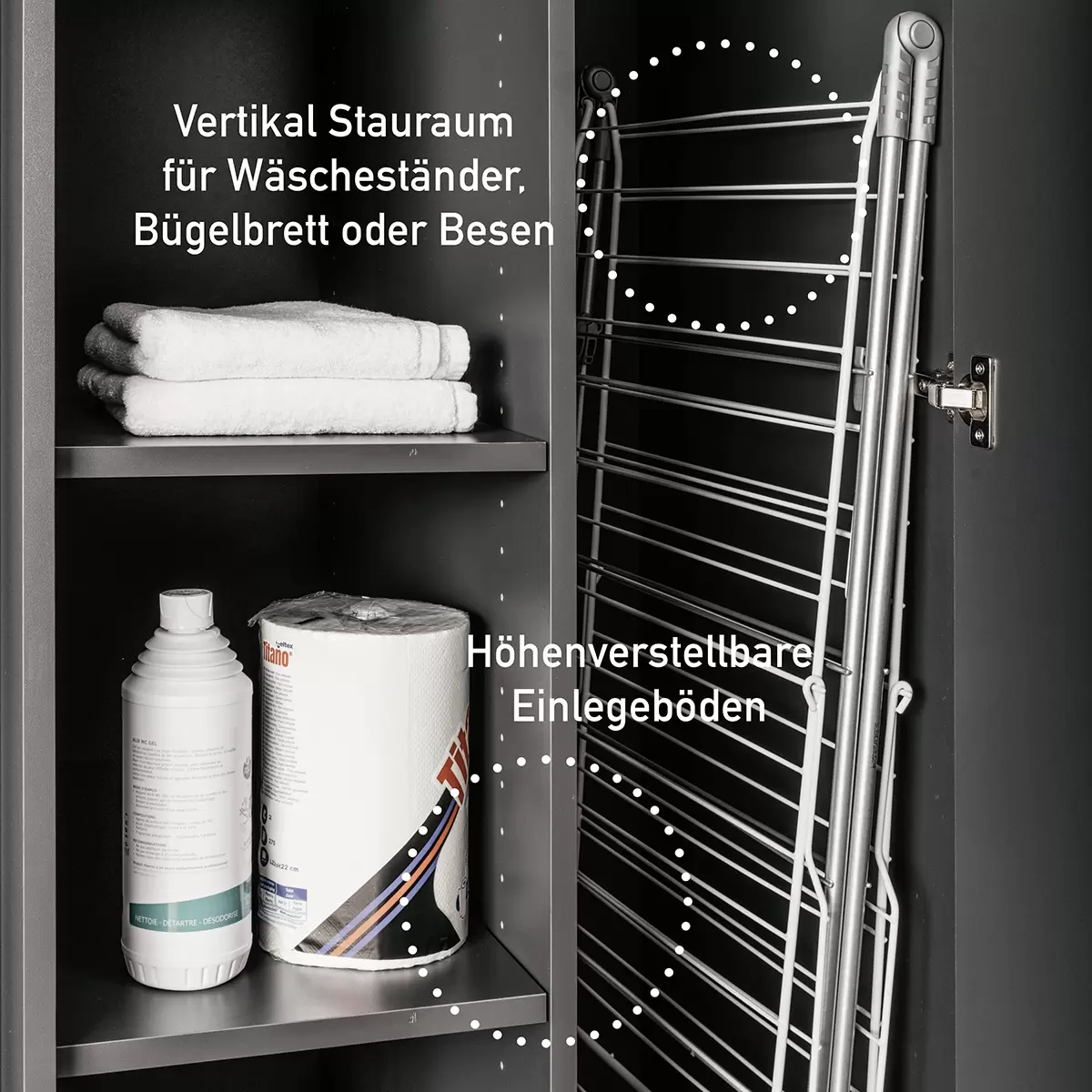 Haushaltsschrank Galleria Nero Anthrazit