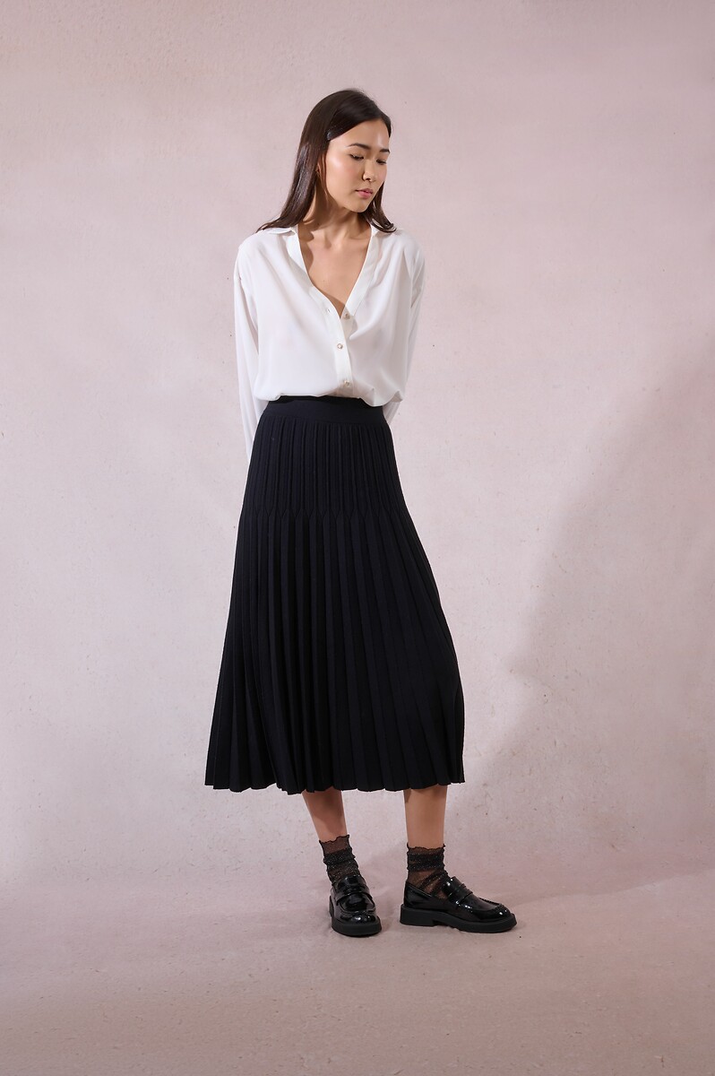 MOLLY BRACKEN<br>Saia midi plissada em jérsei