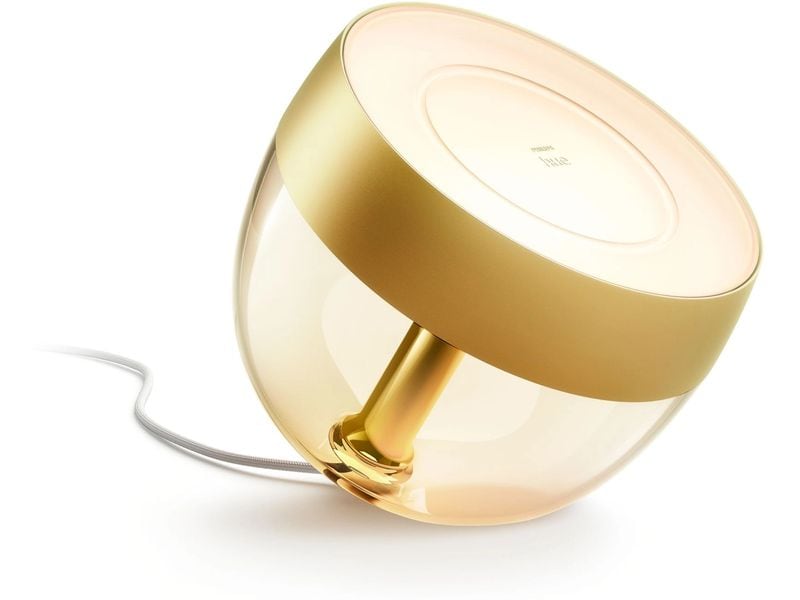 Philips Hue Tischleuchte White & Color Ambiance Iris Gold Akzentleuchte für einmalige Lichtstimmungen