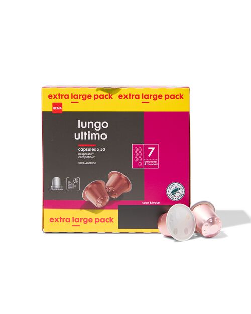 50 capsules de café lungo ultimo