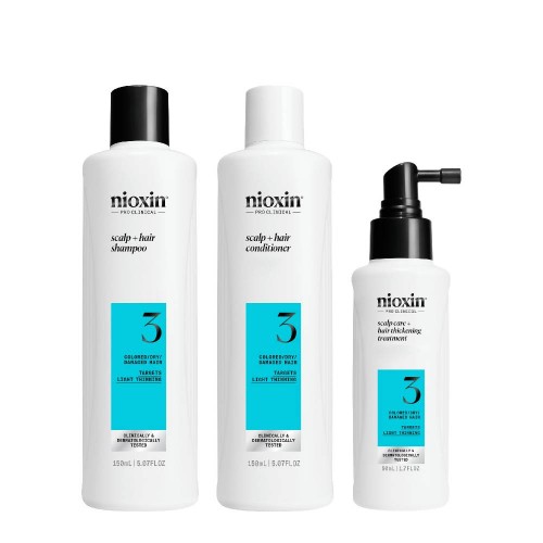 Nioxin Sistema 3 para Cabelo com Coloração com Perda de Densidade Ligeira Pack