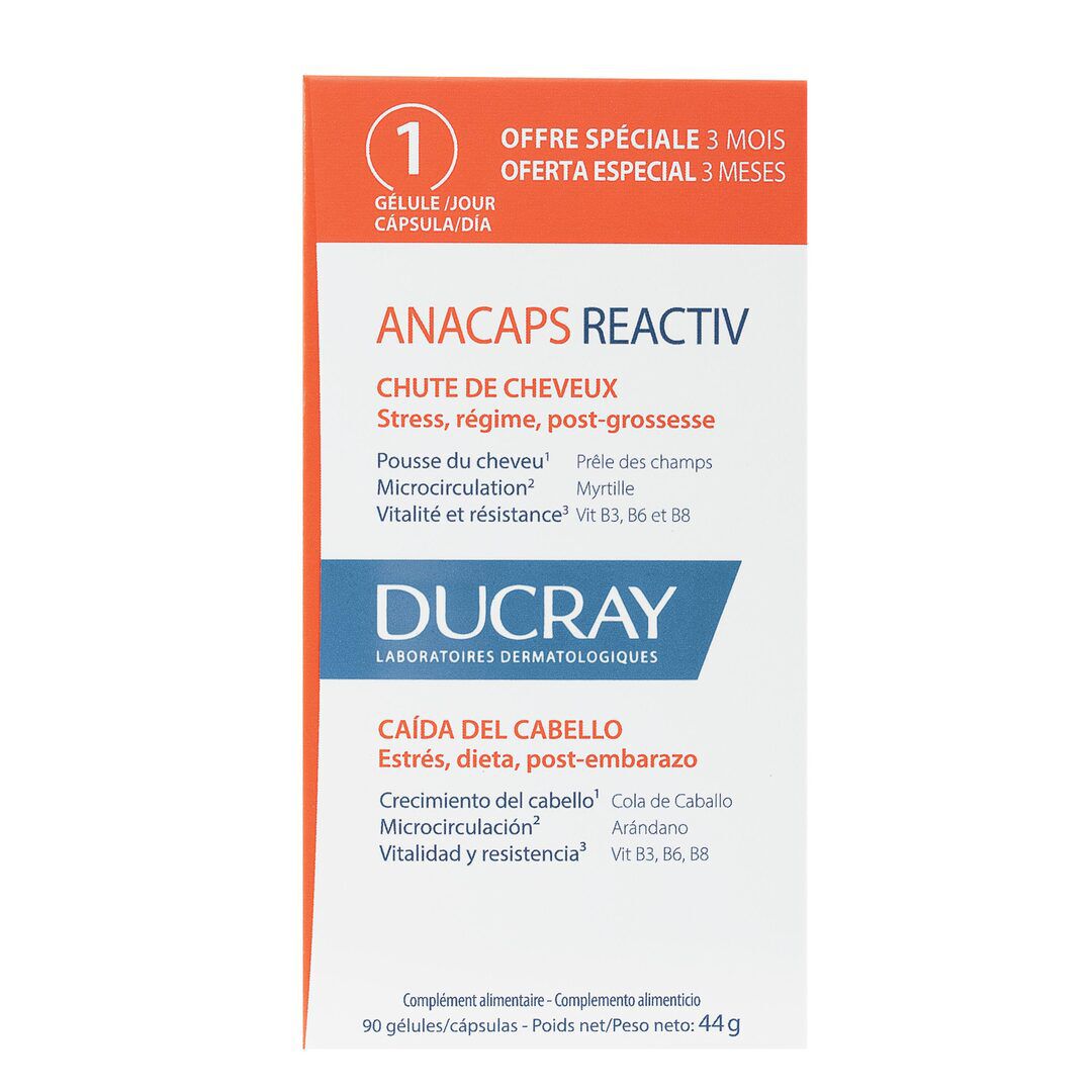 Anacaps Reactiv cápsulas Queda de Cabelo - 90un