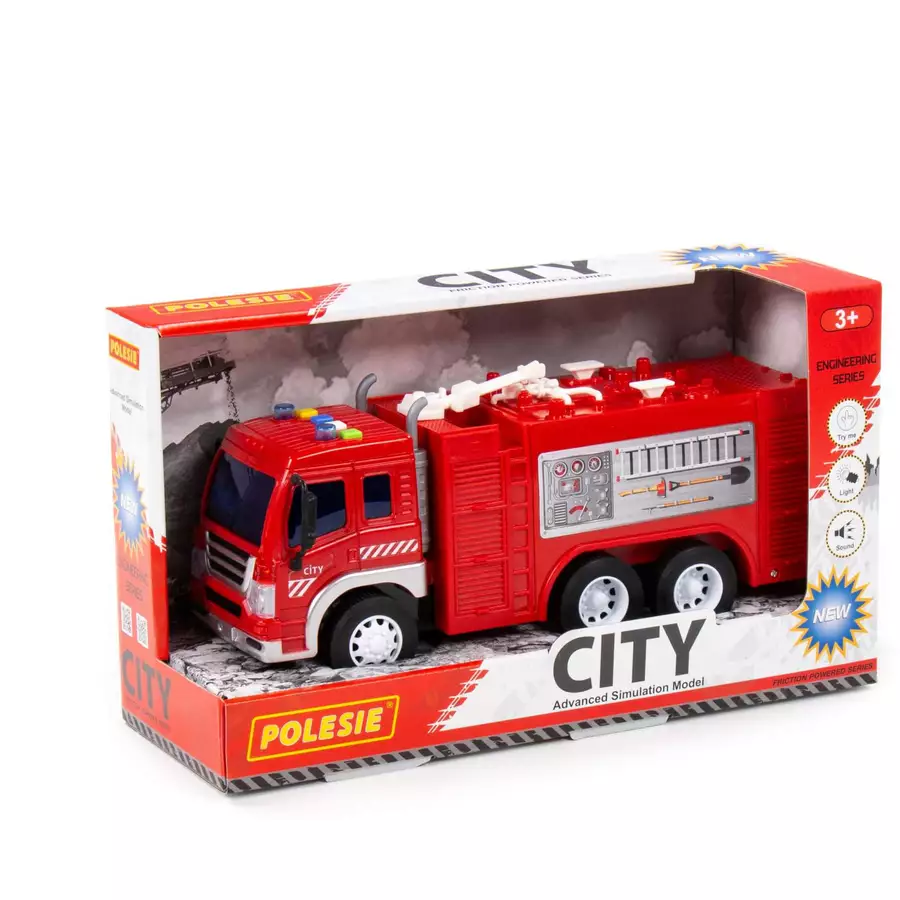 POLESIE® City Feuerwehrauto mit Schwungantrieb (Box)