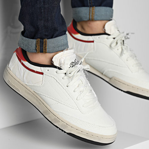 Baskets Club C 85 GZ9543 Street Fighter Morning Fog Moonstone Marron Red