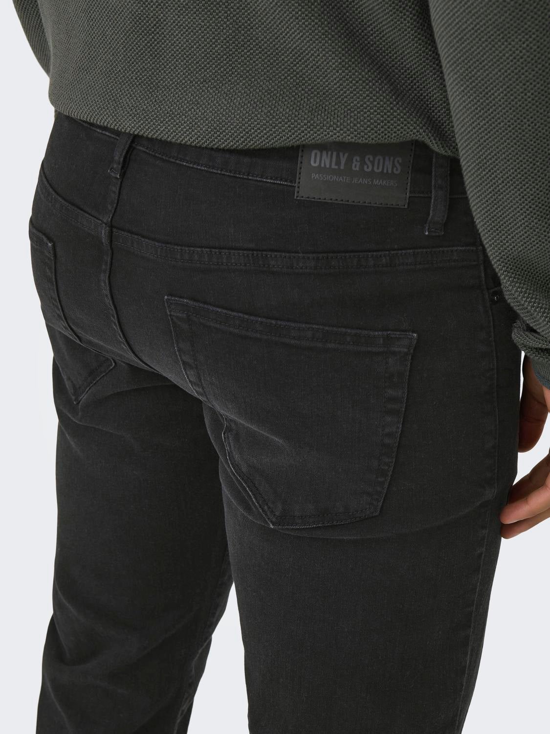 ONSWEFT Mittlere Taille Slim Fit Jeans Black Denim