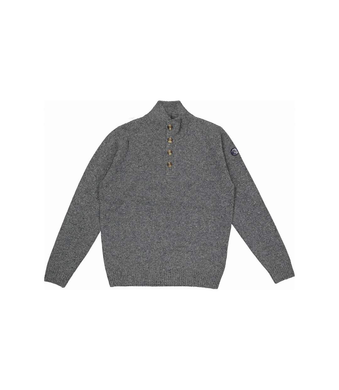 Pull col montant tweedé