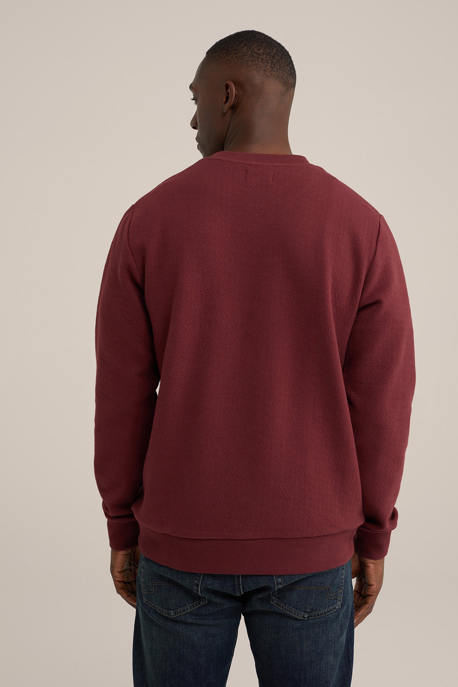 sweater met structuur WE Fashion Rood