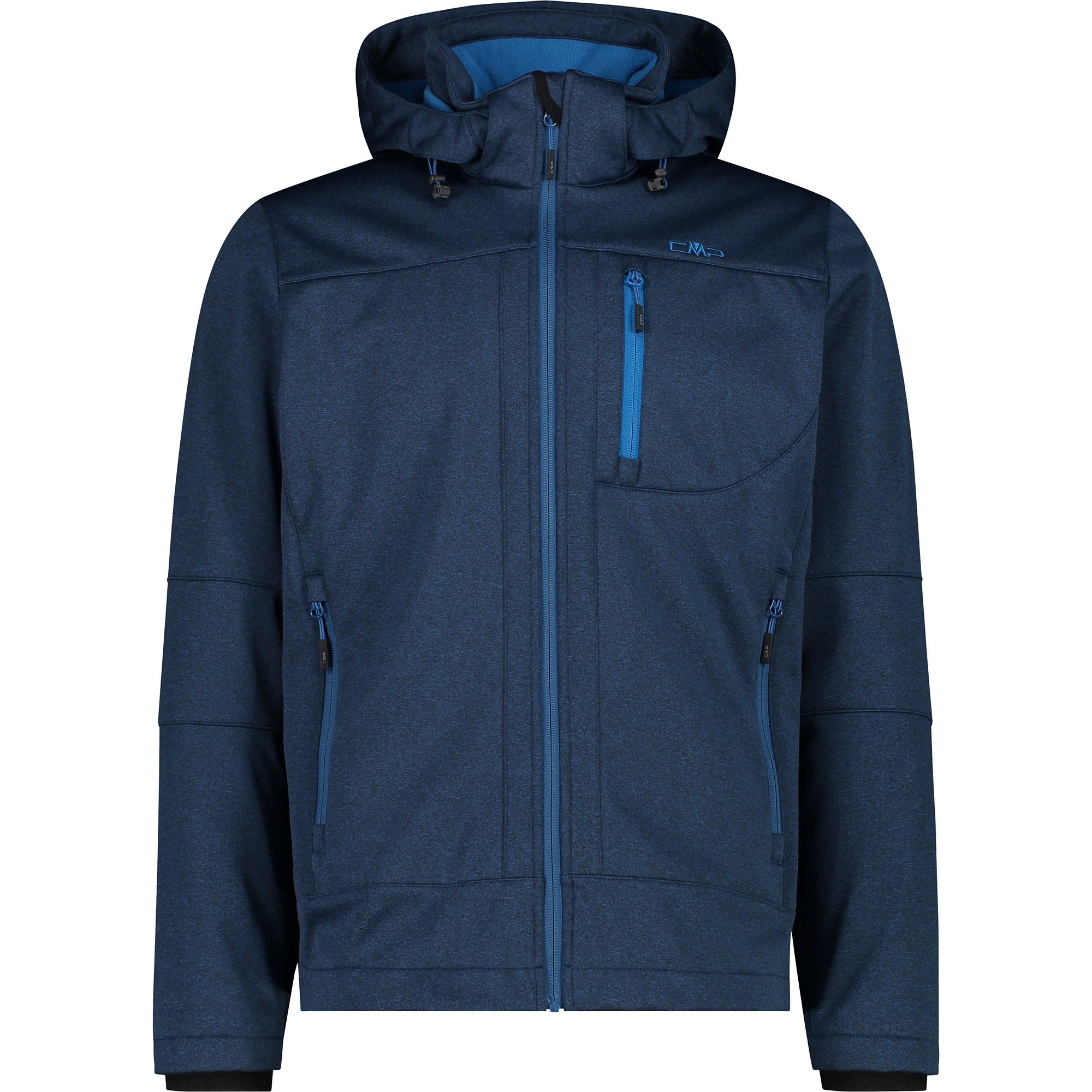 CMP Zip Hood Softshelljacke Herren ocean melange