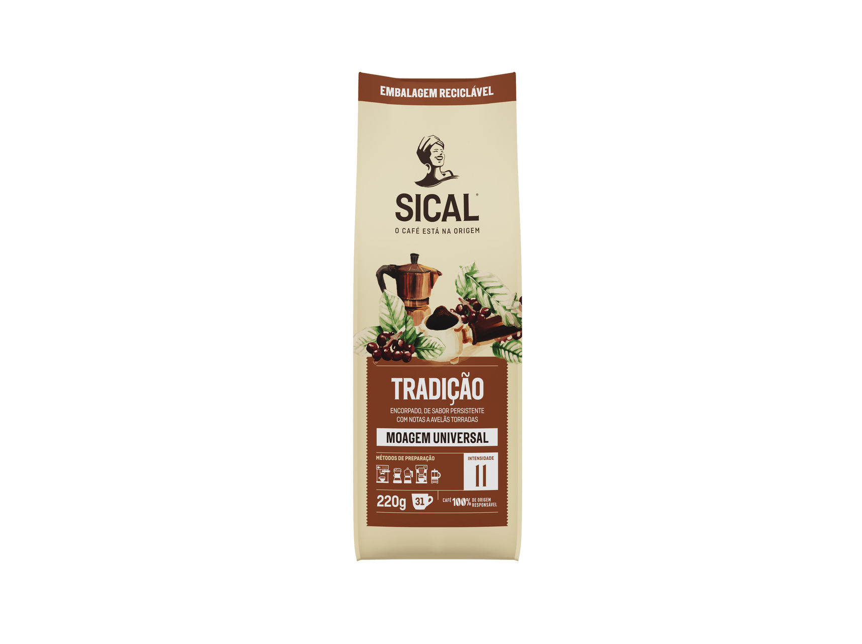 CAFÉ MOIDO NORMAL SICAL TRADIÇÃO 220G