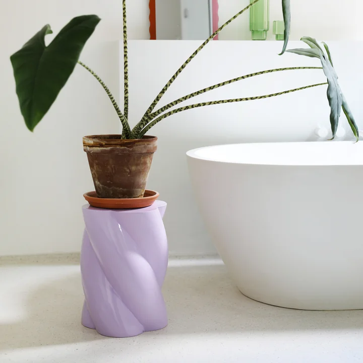 &klevering - Marshmallow Beistelltisch 54 x Ø 29,5 cm, ocker