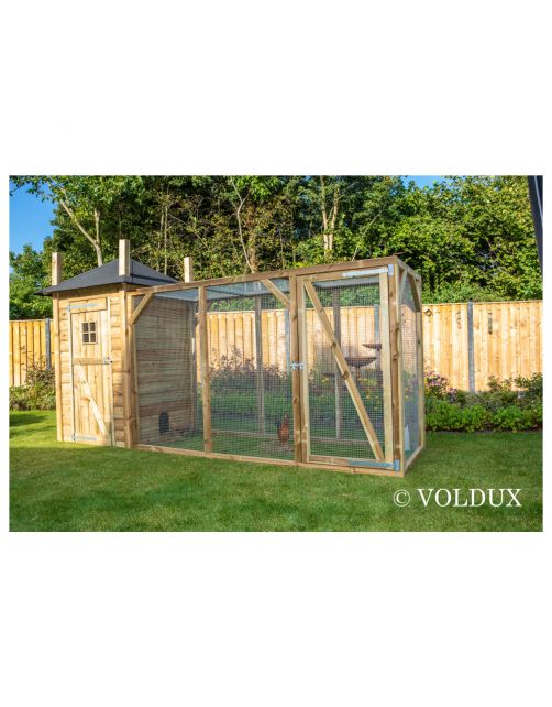 Voldux Hooiberg Eline Xl - Kippenhok - 437x150x235 cm Bruin