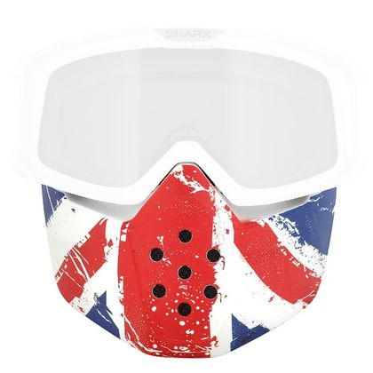 Masque Shark MASQUE SEUL UNION JACK - DRAK / STREET DRAK - Rouge / Blanc