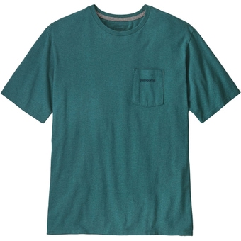 Patagonia Boardshort Logo Pocket Responsibili-tee T-Shirt Wetland Blue Herren