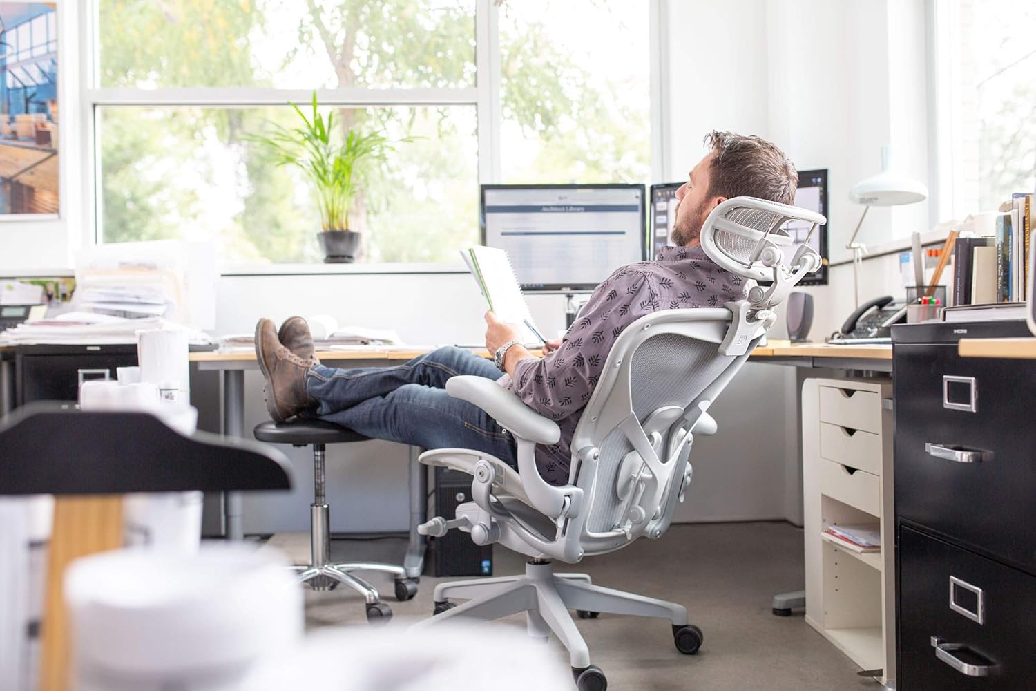 Engineered Now Kopfstütze für klassischen Herman Miller Aeron h4 für Remastered Graphit