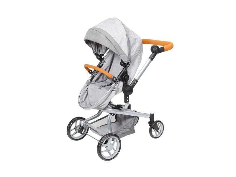 Knorrtoys Puppenwagen Boonk Stone Grey Kombi-Puppenwagen mit verstellbarem Verdeck
