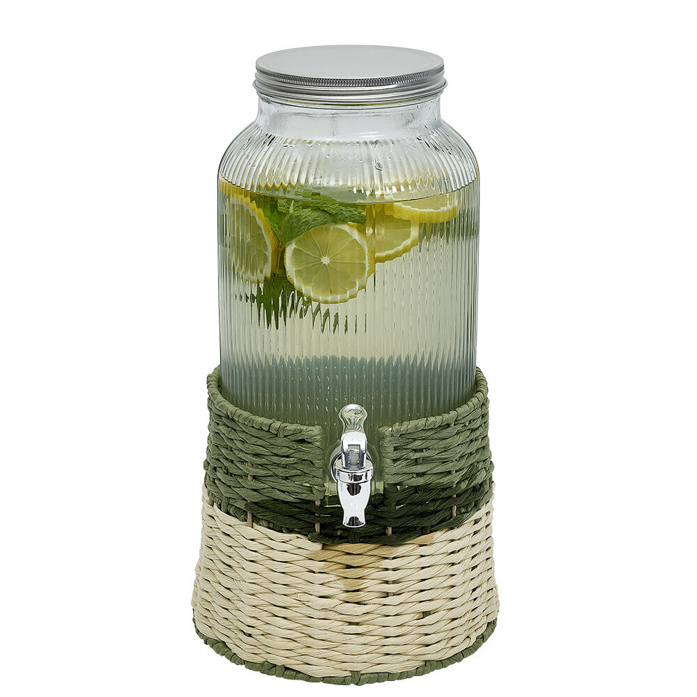 Distributeur de boisson verre 5,5L avec support - Ø22,5xH42,5cm