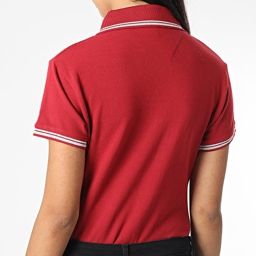Polo Femme Manches Courtes Slim Fasic Bordeaux