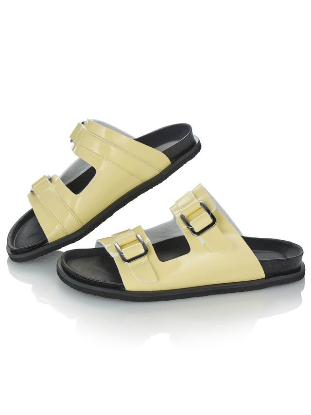 Pantolette in Lack-Optik