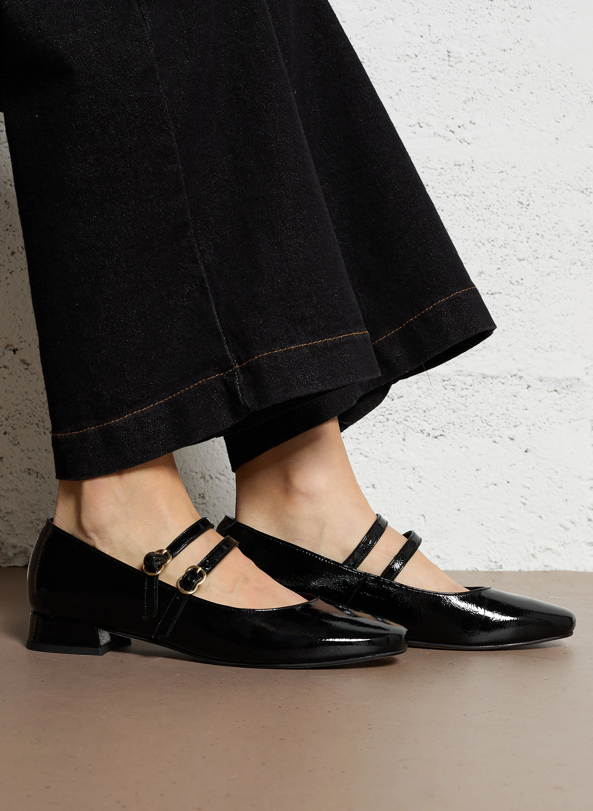 BONNIE - Babies en cuir| Noir