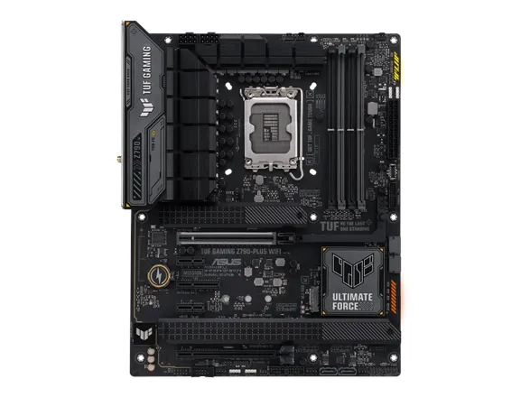 ASUS TUF GAMING Z790-PLUS WIFI - Bundkort - ATX - LGA1700 sokkel - Z790 Chipset - USB4, USB-C 3.2 Gen 2x2, USB-C 3.2 Gen2, USB 3.2 Gen 2, USB 3.2 Gen 1 - 2.5 Gigabit LAN, Wi-Fi 6E, Bluetooth - onboard grafik (CPU påkrævet) - HD Audio (8-kanaler)