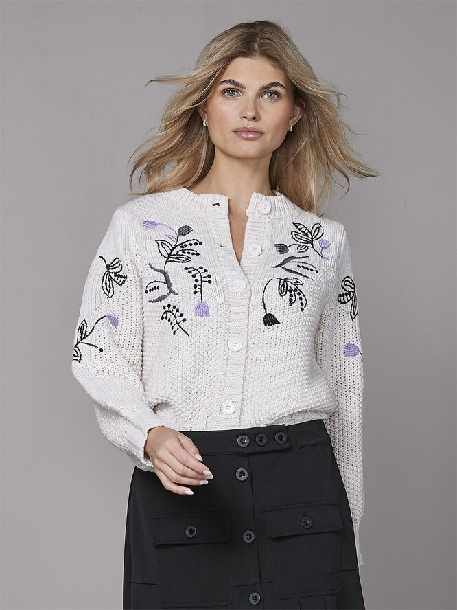 NÜ Denmark Yoali Cardigan knit Bone mix
