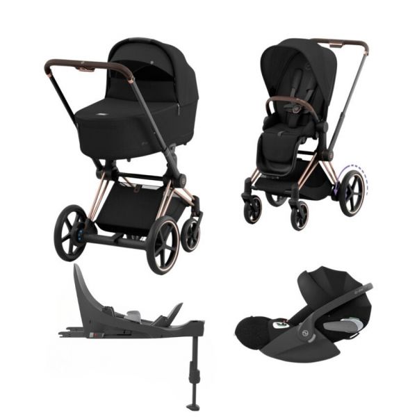 Cybex E-Priam 4 Kinderwagen Set 4-in-1 - Sepia Black
