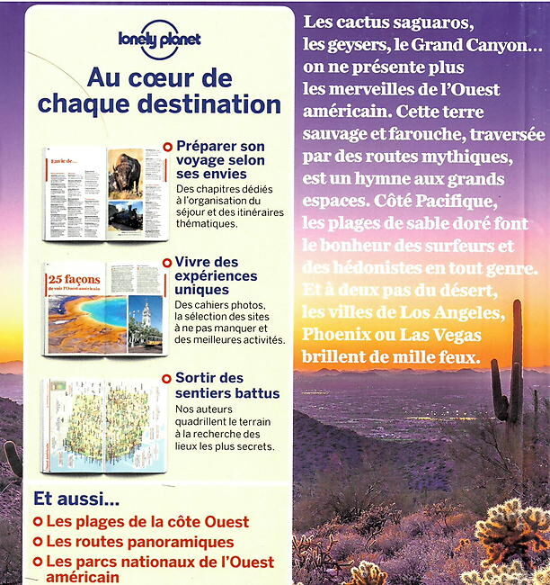 LONELY PLANET - OUEST AMERICAIN EN FRANCAIS