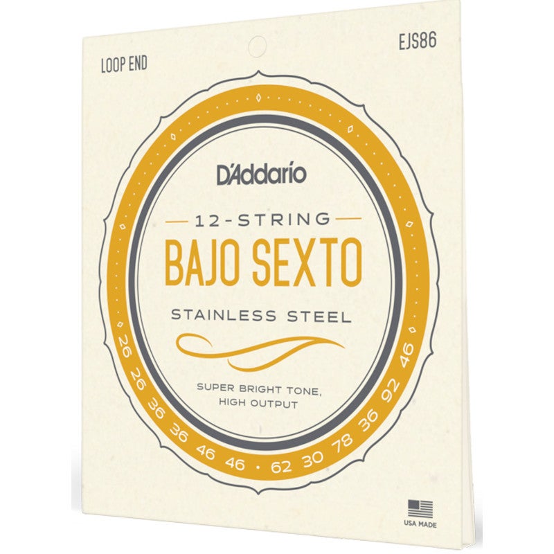 D'Addario EJS86 Bajo Sexto 12-string Set snaren voor bajo sexto