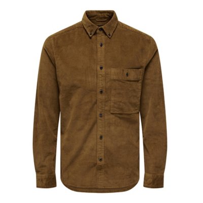 Chemise à manches longues homme Onsnewterry Reg Cord ONLY AND SONS